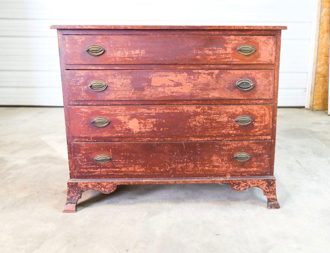 18th- 19th Century American Painted Chest (1 of 11)