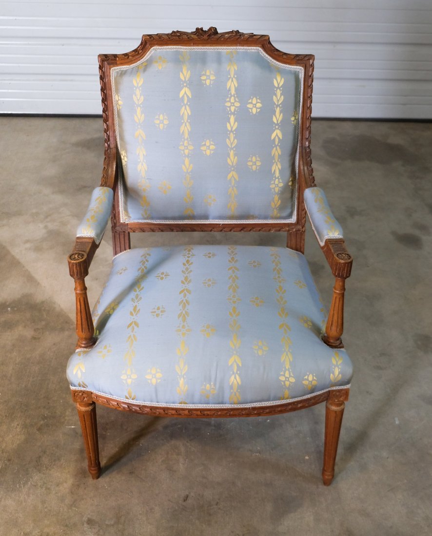 19th- 20th Century French Carved Fauteuil: 19th- 20th Century French Carved Fauteuil