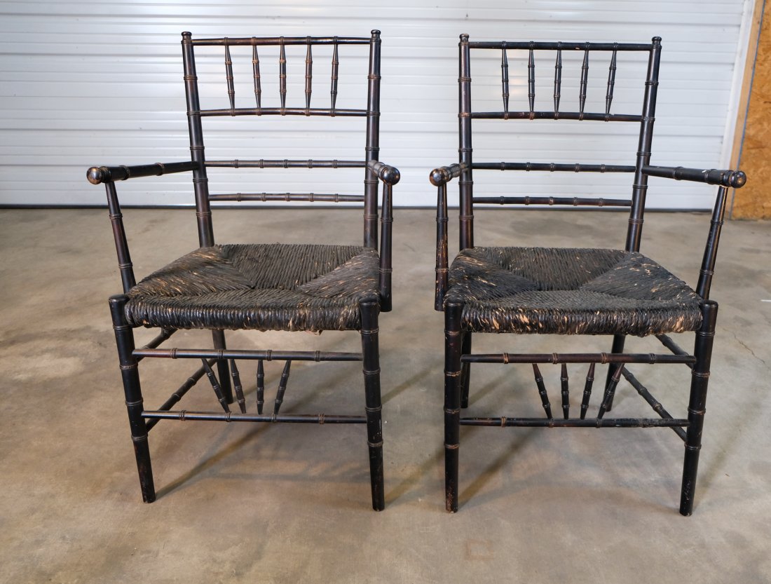 19th- Early 20th Century Regency Style Bamboo Chairs (1 of 7)