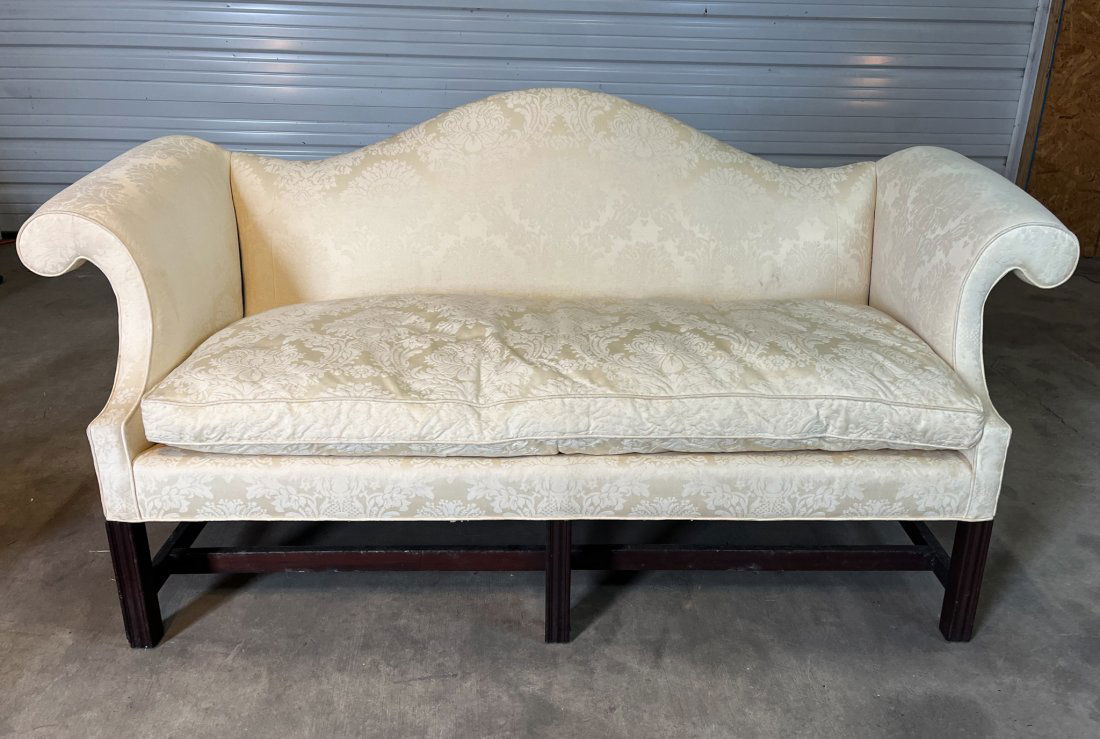 Vintage Upholstered Camelback Sofa (1 of 5)