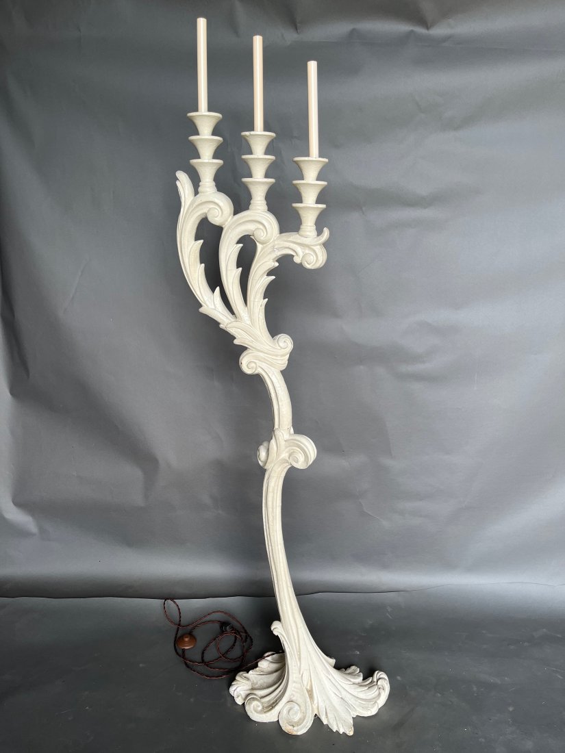 19th-20th  Century French plaster torchiere, possibly by Serge Roche (1 of 5)