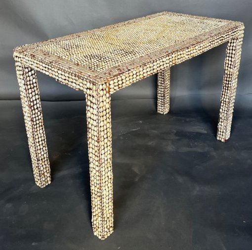 Vintage American Shell Encrusted Console Table (1 of 10)