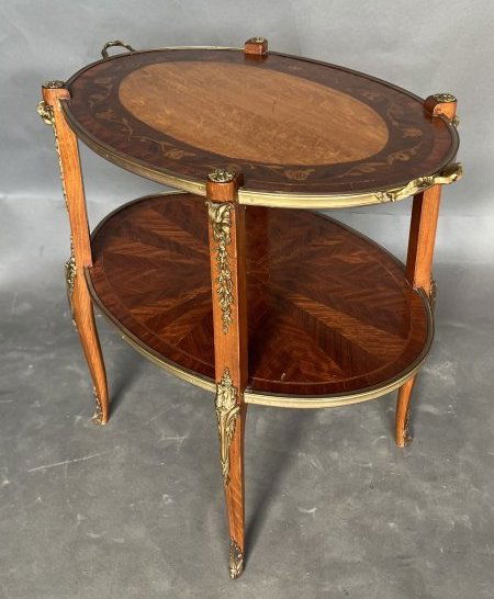 19th Century Bronze Mounted Inaid French Parquetry Pastry Table (1 of 12)