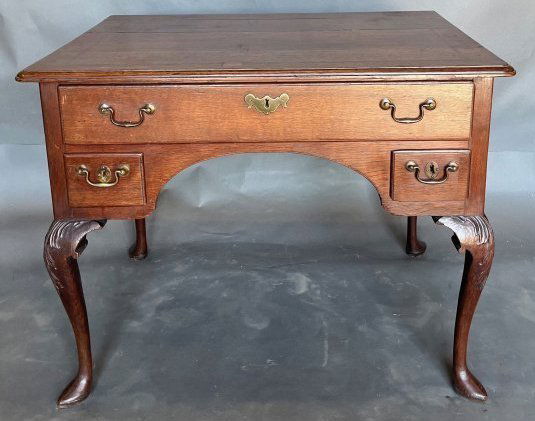 18th - 19th Century English Lowboy with Slipper Feet: 18th - 19th Century English Lowboy with Slipper Feet29 H x 36 W x 25.75 D