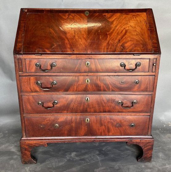 18th- 19th Century English Mahogany Slant Front Desk (1 of 9)