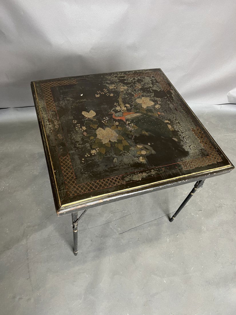 Early 20th Century Chinoiserie Decorated Folding Games Table (1 of 5)