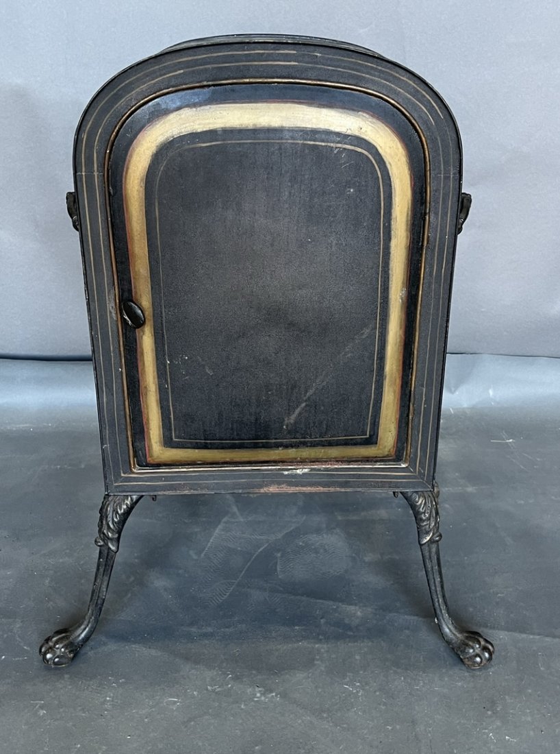 19th Century Black Metal Fireplace Cabinet: 19th Century Black Metal Fireplace Cabinet25H x 20W x 16D inches