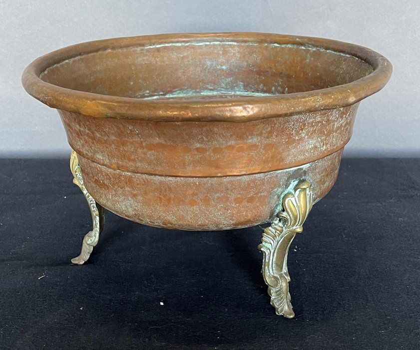 Copper and Bronze Footed Jardiniere (1 of 5)