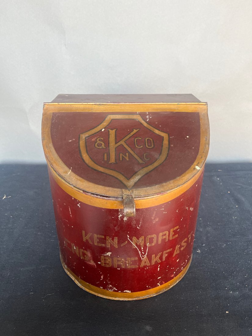 19th Century Tole Tea Canister: 19th Century Tole Tea Canister 11.5H x 11W x 12D inches