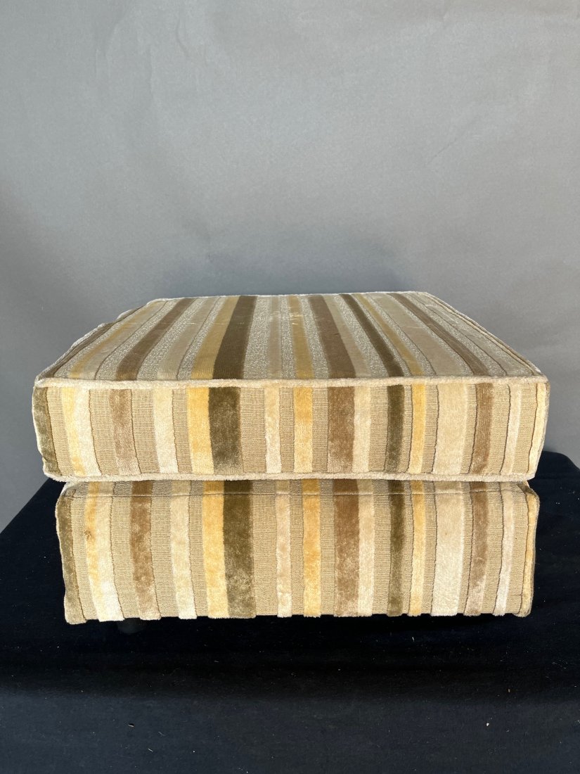 Vintage French Ottoman with Removable Cushion: Vintage French Ottoman with Removable Cushion. 12.5H x 21W x 21D