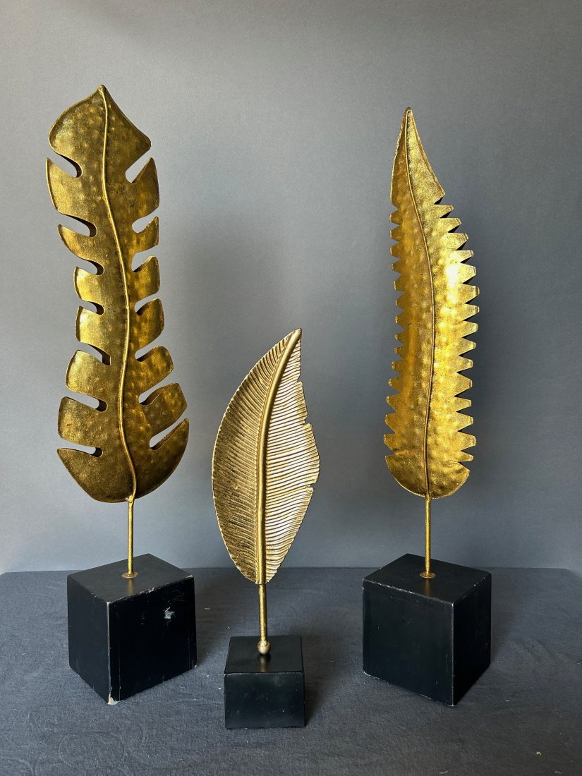 Set of 3 Decorative Mounted Leaf Fragments (1 of 2)