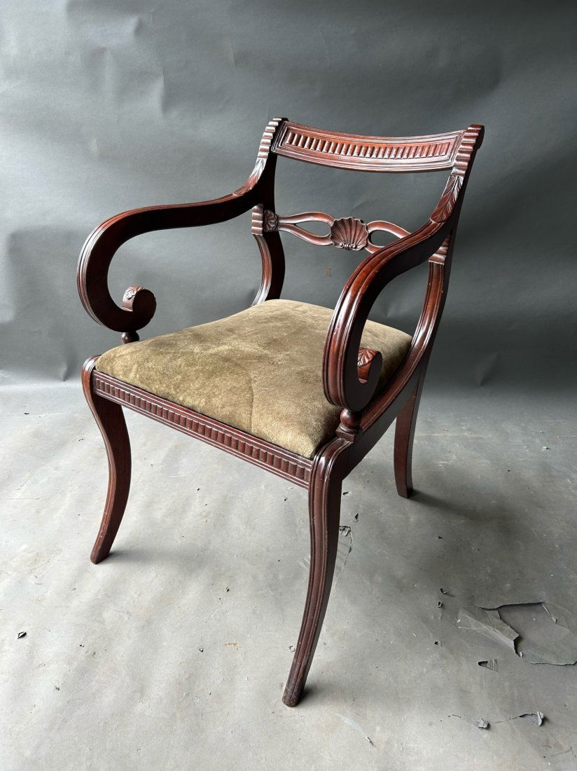 Regency Arm Chair with Saber Legs (1 of 9)