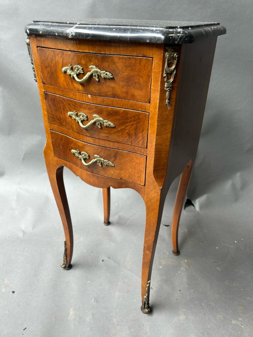 19th Century French Marble Top Nightstand (1 of 7)