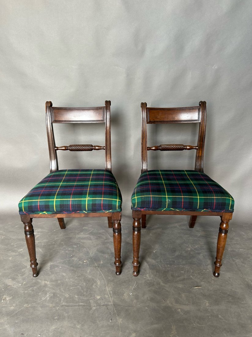 Pair of English Regency Mahogany Chairs (1 of 8)