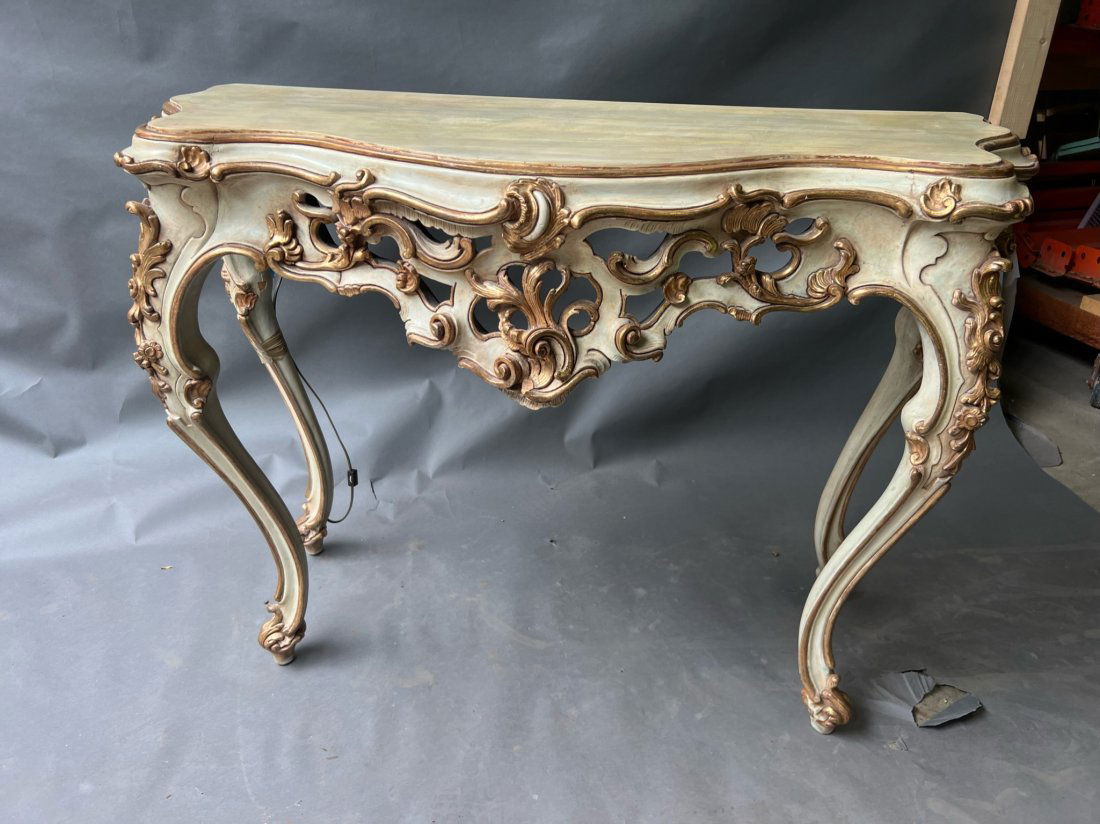 19th- 20th Century French Paint Decorated Console (1 of 6)