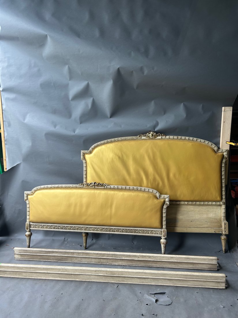 19th Century Painted French Bed: 19th Century Painted French Bed, probably full size