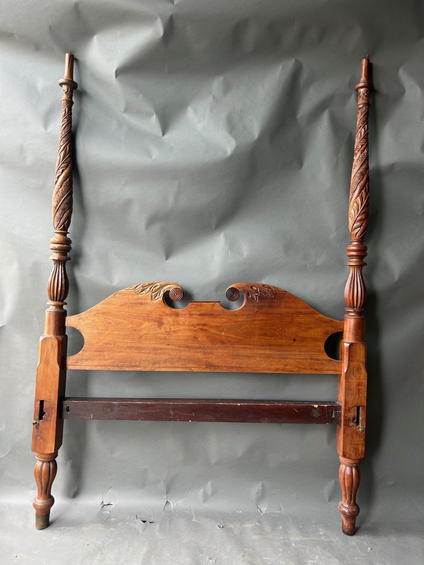 19th- early 20th Century American Federal Carved 4 Post Bed (1 of 12)