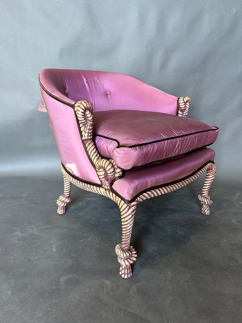 Fabulous Carved Twisted Rope Designer Chair (1 of 10)