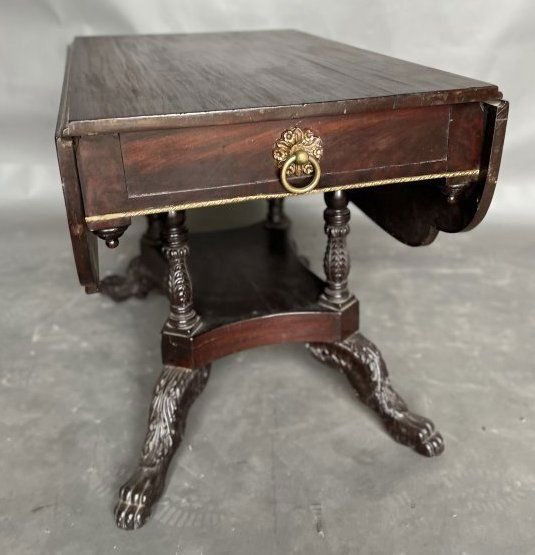 American Classical Mahogany Drop Leaf Table, school of Duncan Phyfe (1 of 10)