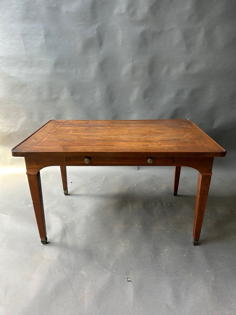 19th Century French Fruitwood Single Drawer Table: 19th Century French Fruitwood Single Drawer Table