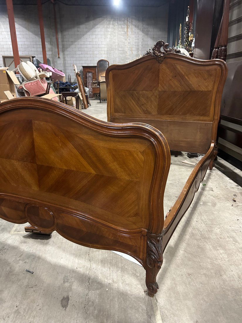 19th Century French Rococo Revival Bed (1 of 10)