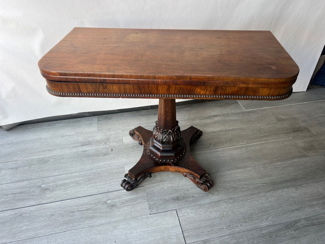 19th Century English Rosewood Card Table (1 of 11)