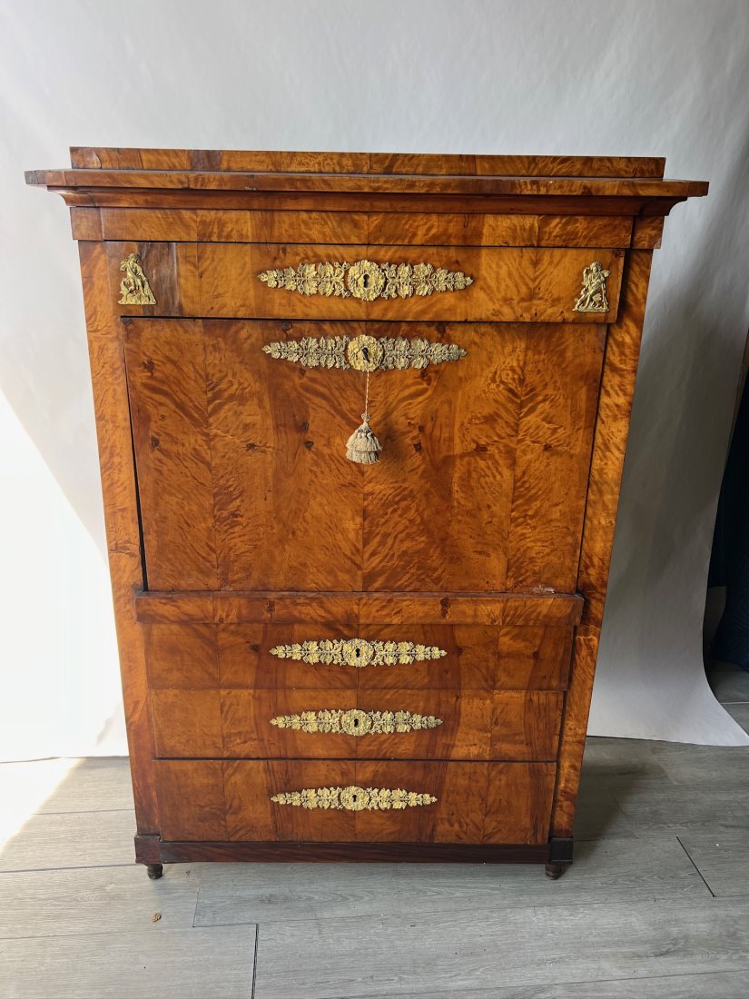 19th Century French Bronze Mounted Secretaire Abattant (1 of 12)