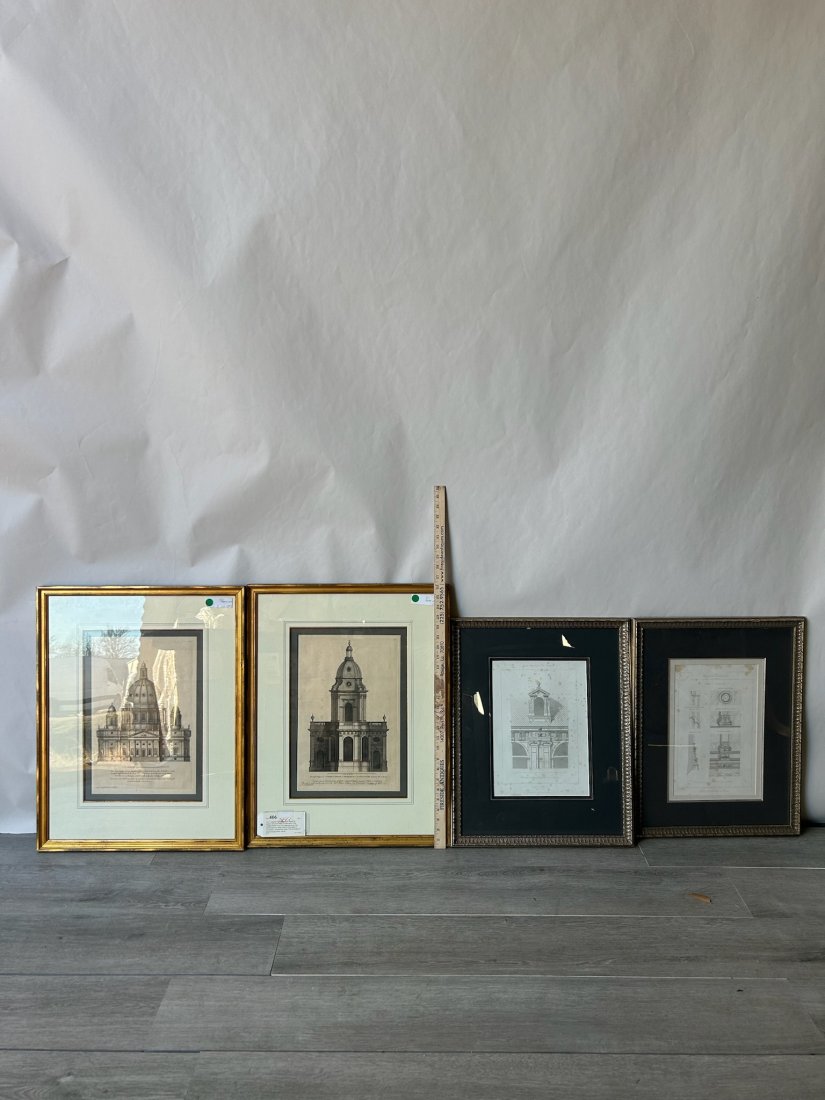 Group of 4 architectural drawings (1 of 5)