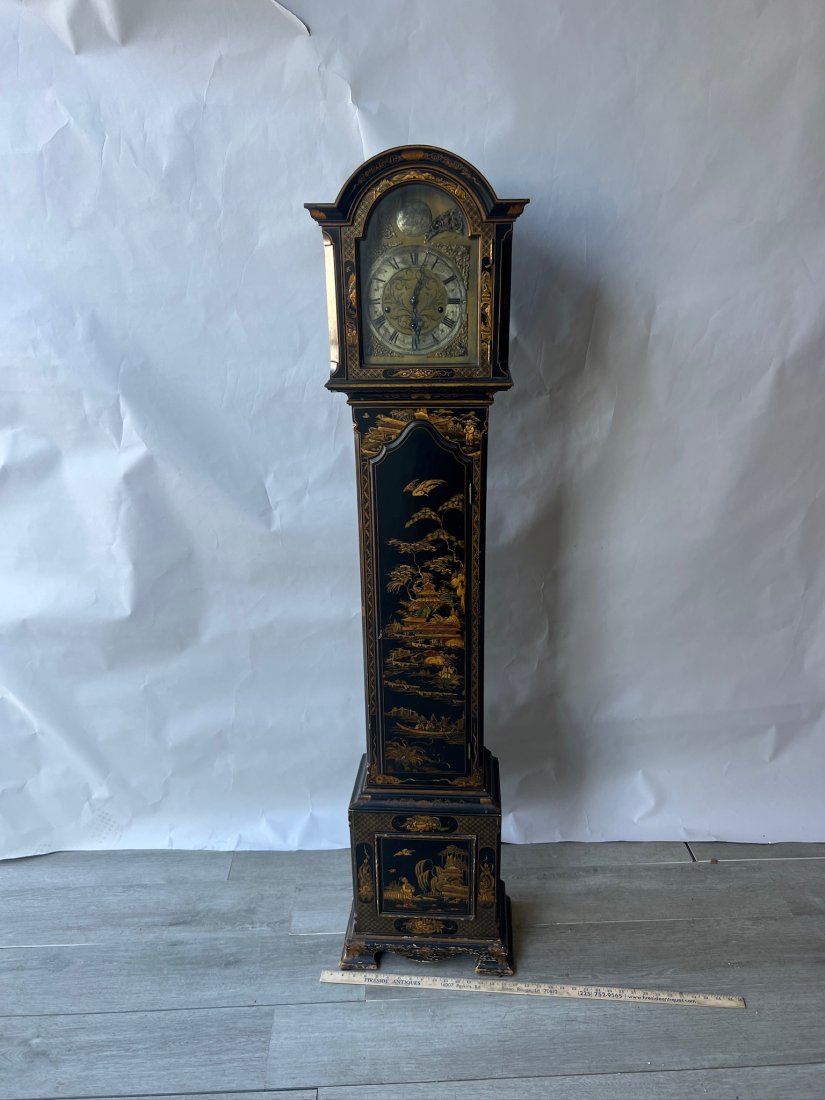 19th Century English Chinoiserie Grandmother Clock (1 of 9)