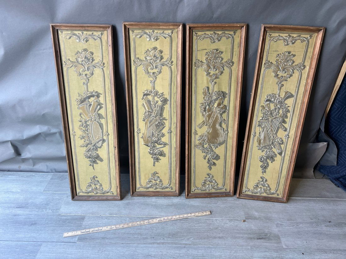 Set of Four Framed Painted Italian Panels (1 of 5)