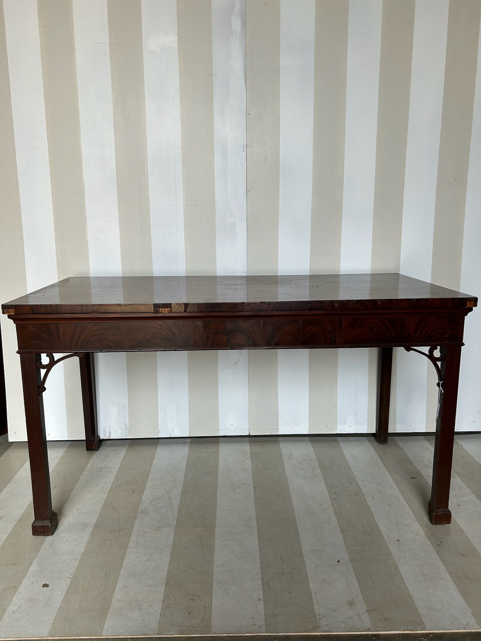18th - 19th Century English Chippendale Mahogany Console: 18th - 19th Century Chippendale Mahogany Console