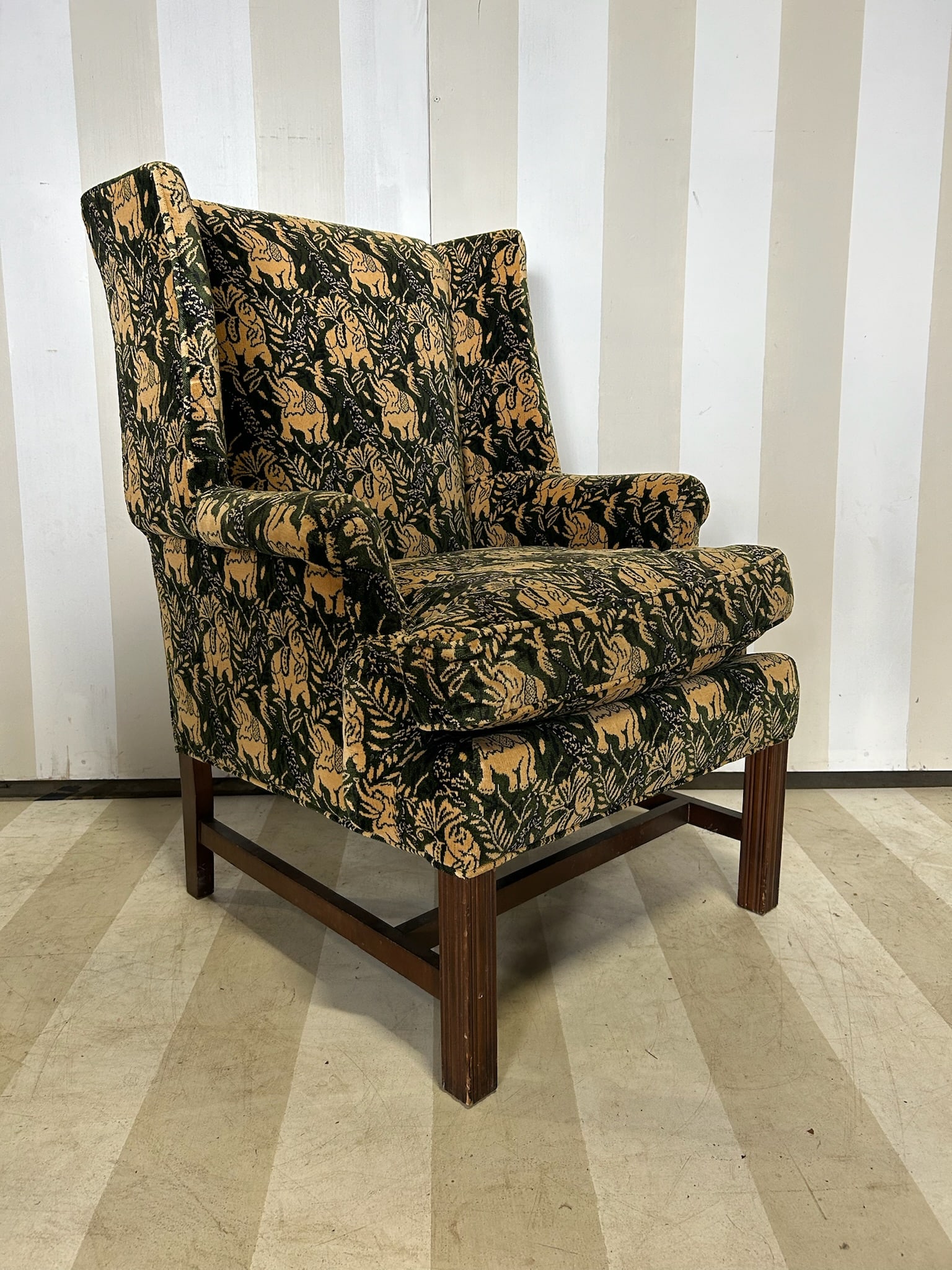 19th Century English Upholstered Armchair: 19th Century English Upholstered Armchair