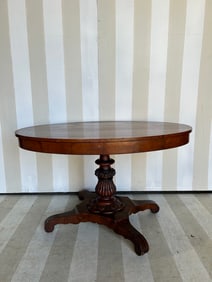 19th Century English Regency Mahogany Oval Center Table