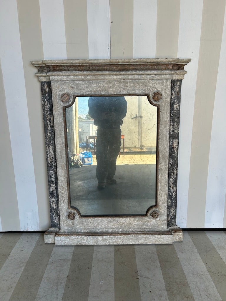 Beautiful Antique Italian Painted Mirror (1 of 10)