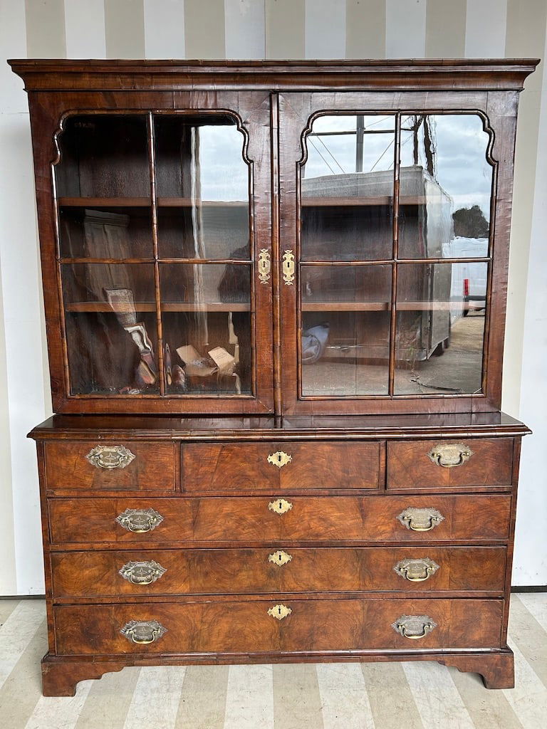 18th- 19th Century English Burled Walnut Cupboard. Incredible color and patina (1 of 13)