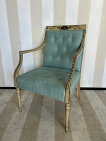 Gorgeous 18th-19th Century English Paint Decorated Armchair in Original Paint