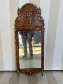 Georgian Style Burl Walnut Mirror