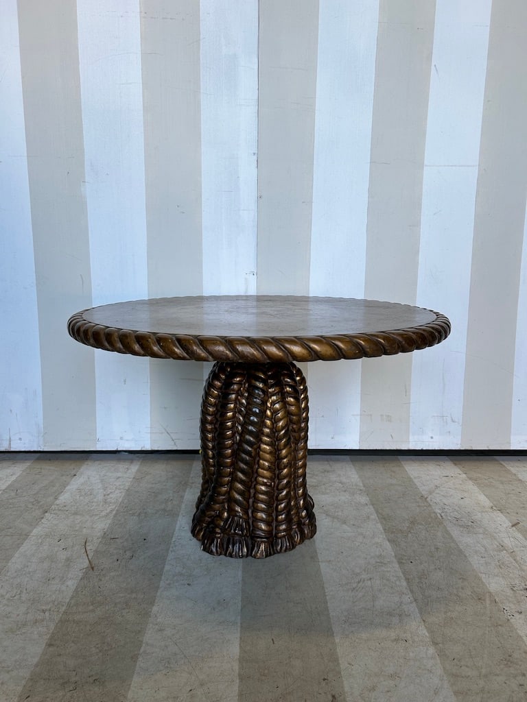 Midcentury French or Italian Rope Style Side Table (1 of 9)