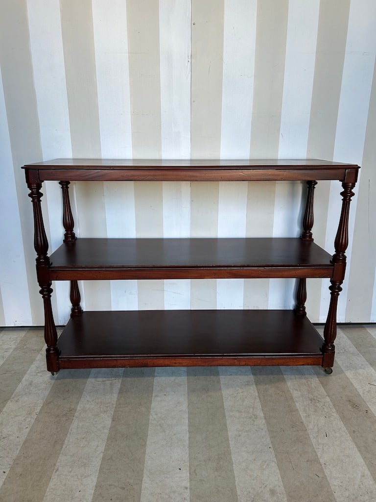 19th Century English Mahogany Trolley with Three Shelves (1 of 11)