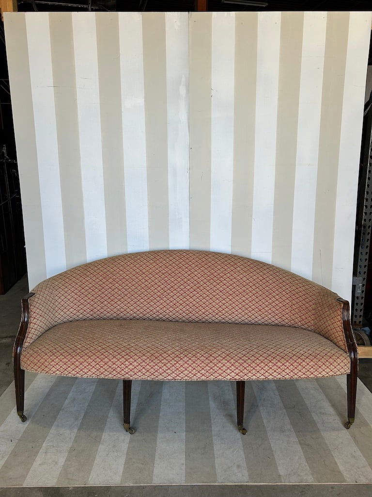 Late 18th- early 19th Century Georgian Sofa with Molded Legs: Late 18th- early 19th Century Georgian Sofa with Molded Legs