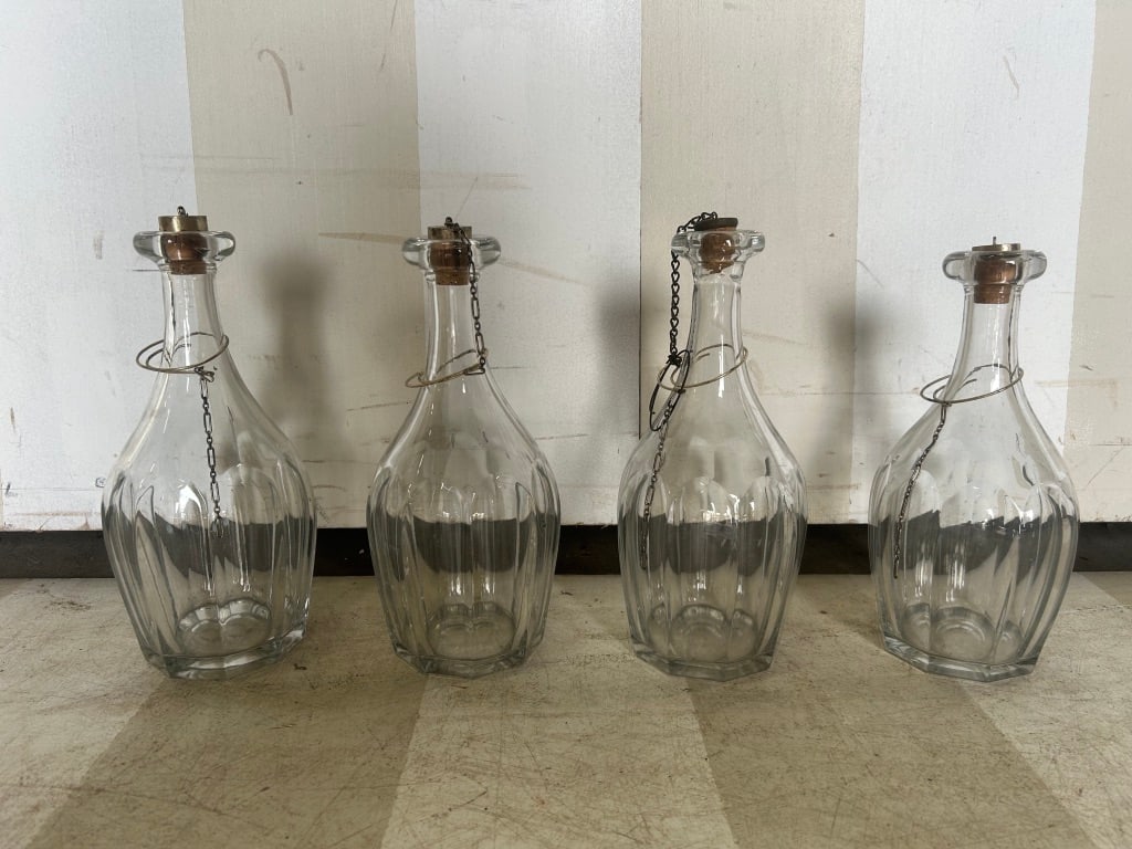 Great set of 4 19th Century Cut Glass Decanters (1 of 9)