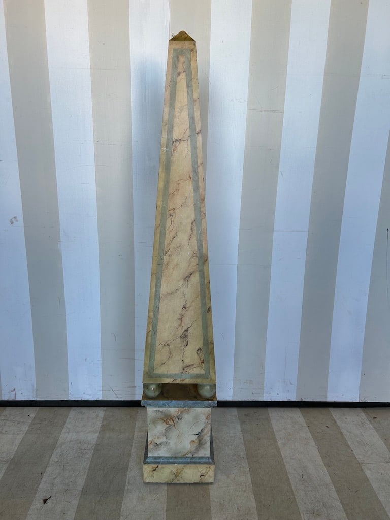 Antique 5' Faux Marble Obelisk (1 of 11)