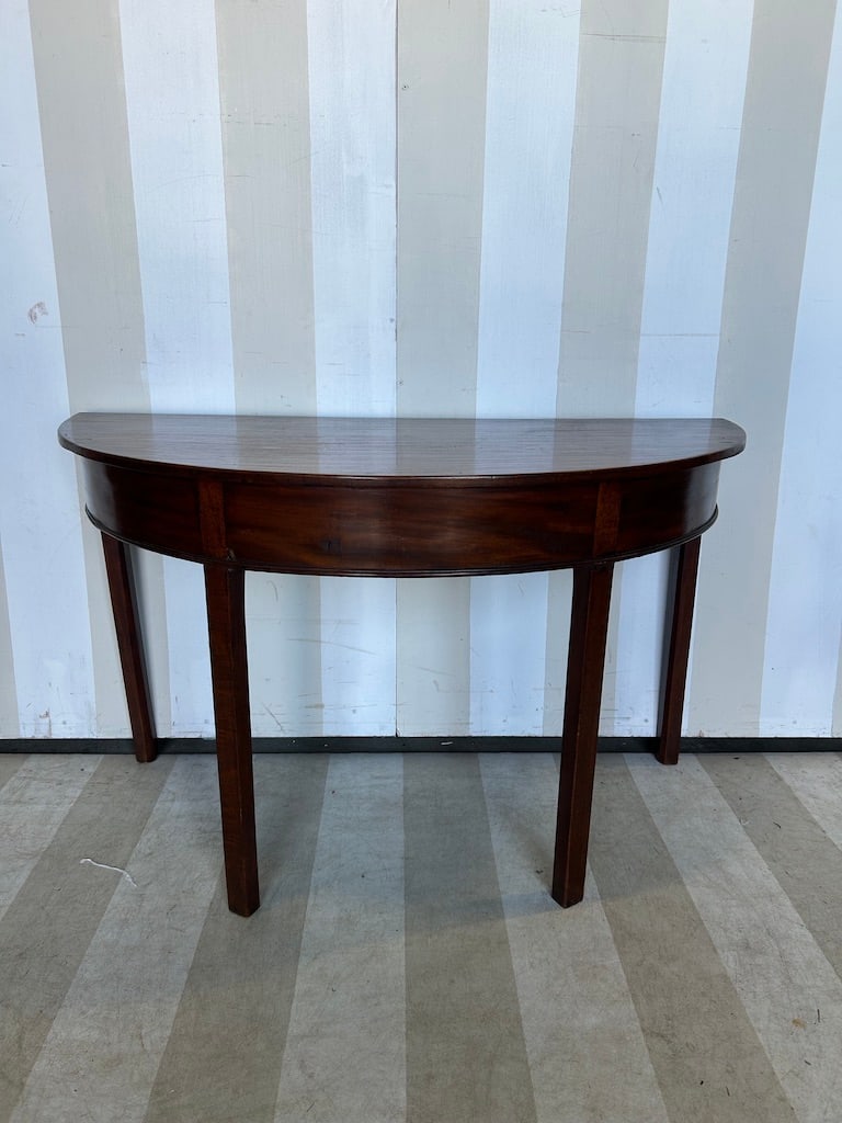 18th- 19th Century English Mahogany Demilune Table (1 of 11)