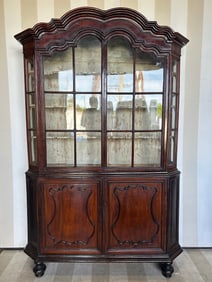 18th-19th Century Continental China Cabinet or Bookcase