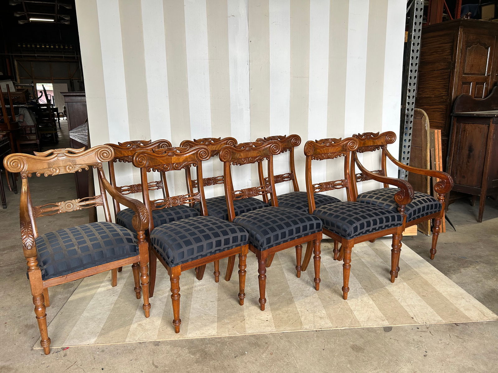Great set of 8 Period English Regency Dining Chairs (1 of 19)