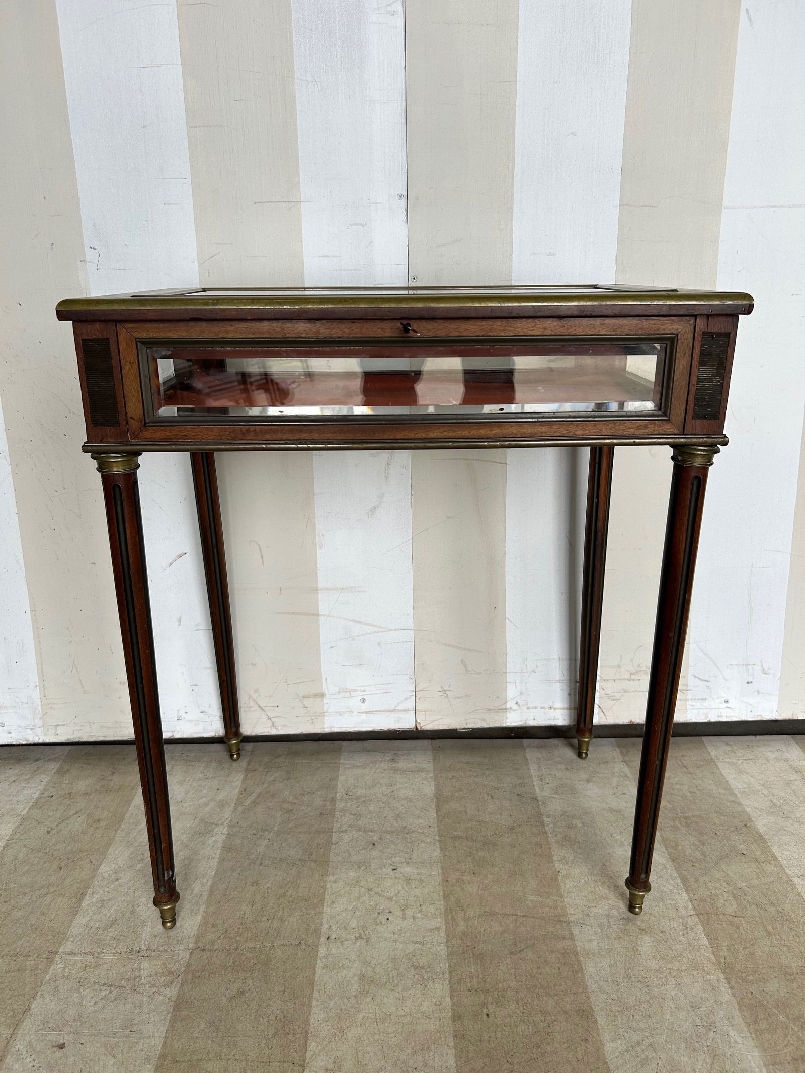 19th Century French Mahogany Vitrine (1 of 18)