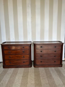 Pair of 19th Century English Mahogany Chests of Drawers