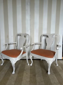 Great Pair of Georgian Style Oversized Arm Chairs from a well known NJ designer