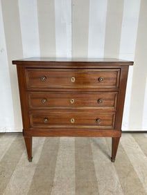 Nice Directoire Style 3 Drawer Bedside Chest
