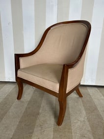 Lovely Designer Regency Style Mahogany Library Chair